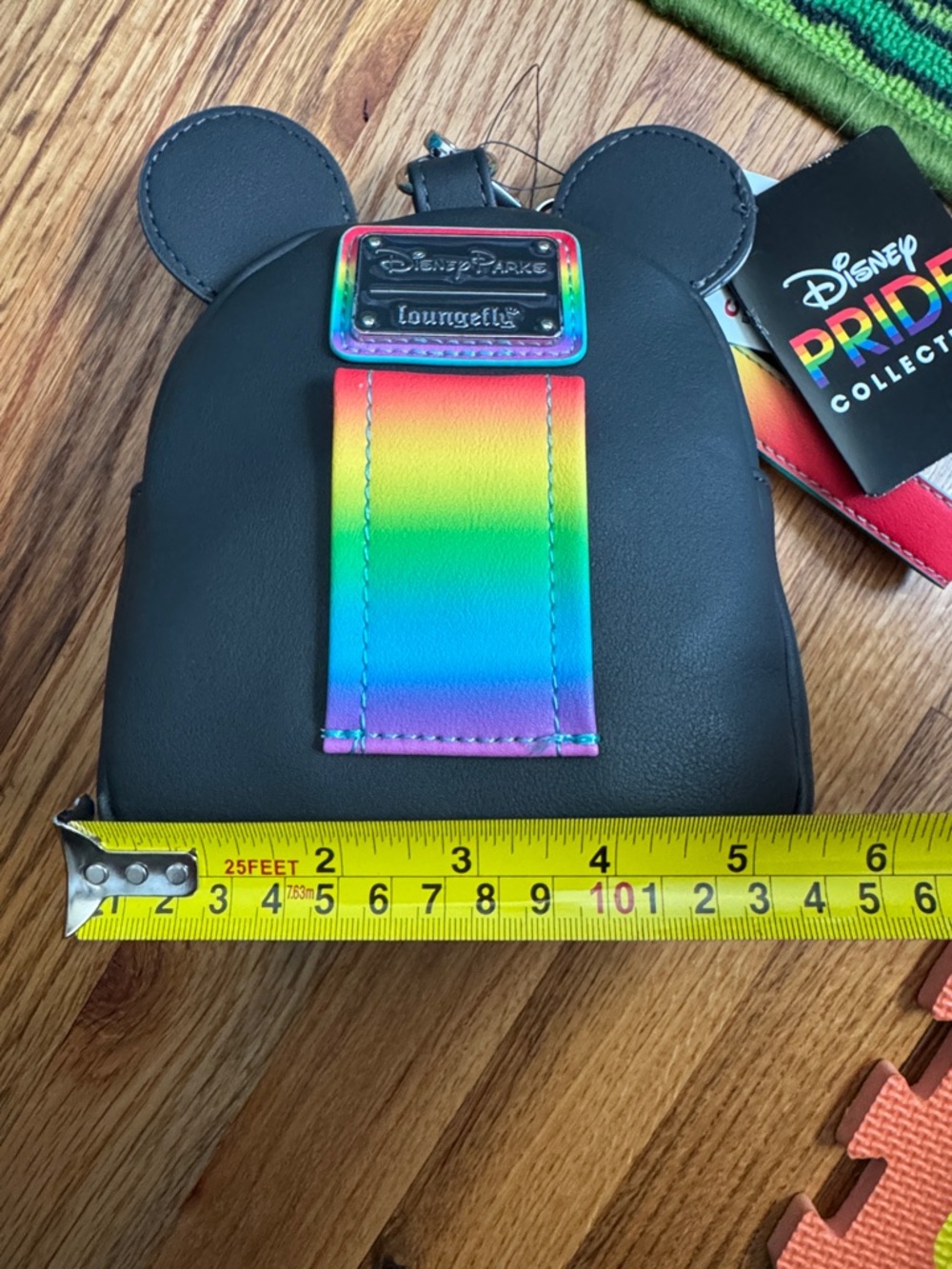 Loungefly Disney Parks Exclusive Mickey Ear Pride Collection Belt Bag/Wristlet - Picture 6 of 7